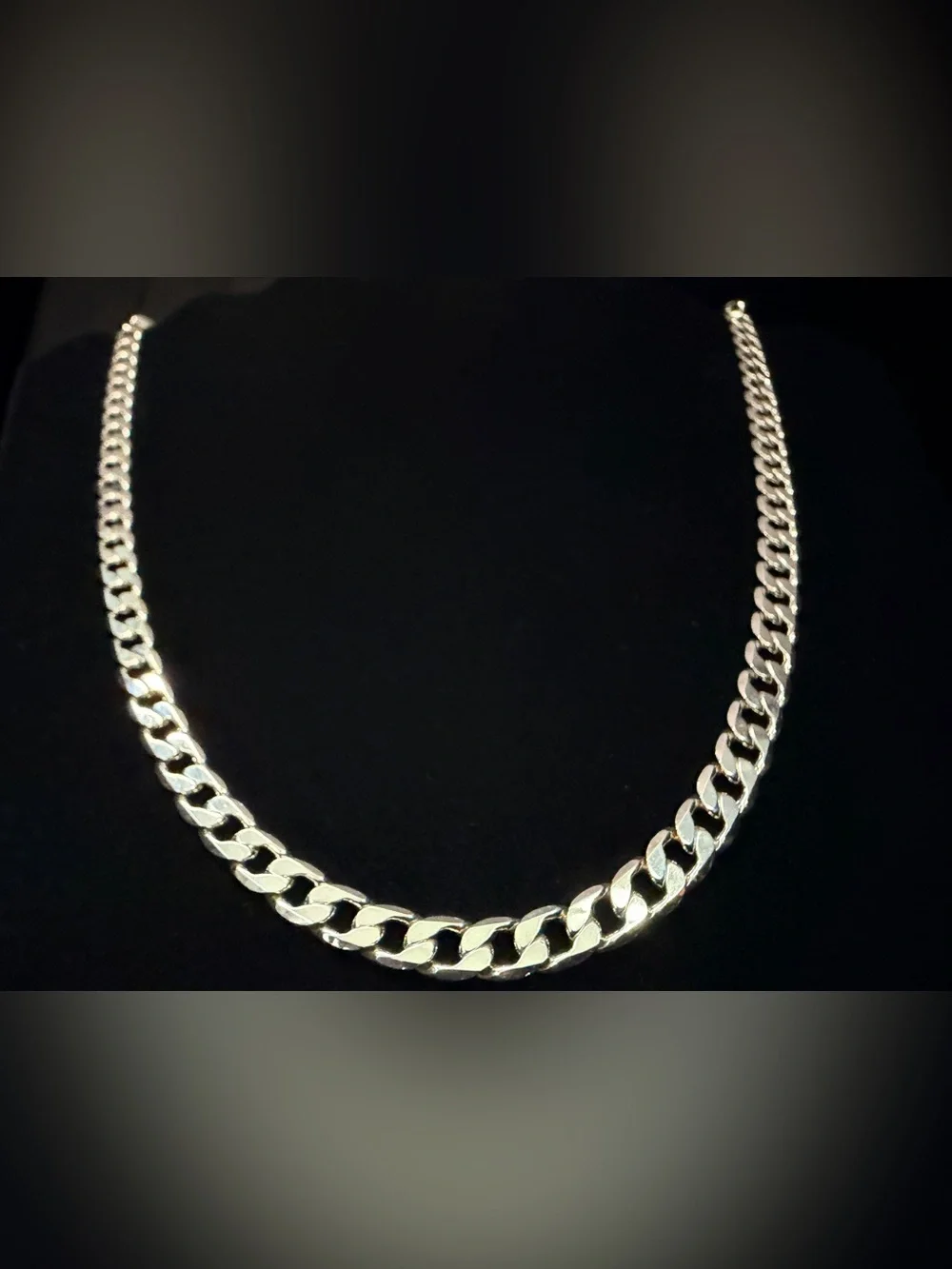 Cuban 20in 6.5MM 925 Stamped semi solid necklace. 25.6g Brand New.